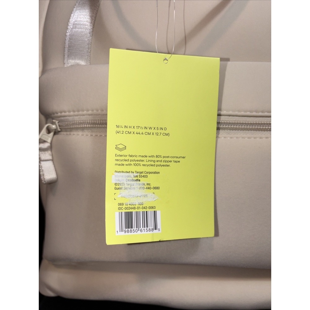 NWT All In Motion Tote/BookBag Water Repellent 16" Laptop, Faux Neoprene‎ Fabric - Picture 3 of 15